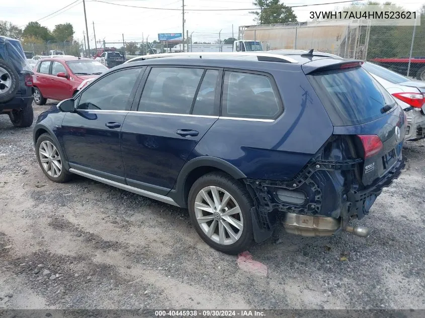 2017 Volkswagen Golf Alltrack S/Se/Sel VIN: 3VWH17AU4HM523621 Lot: 40445938