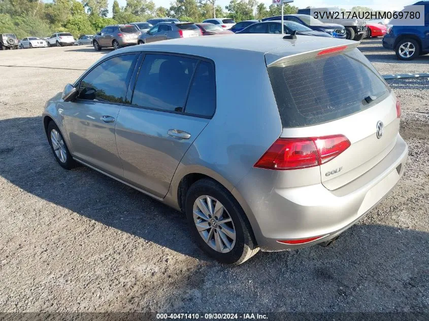 2017 Volkswagen Golf Tsi S 4-Door/Tsi Se 4-Door/Tsi Sel 4-Door/Tsi Wolfsburg Edition 4-Door VIN: 3VW217AU2HM069780 Lot: 40471410