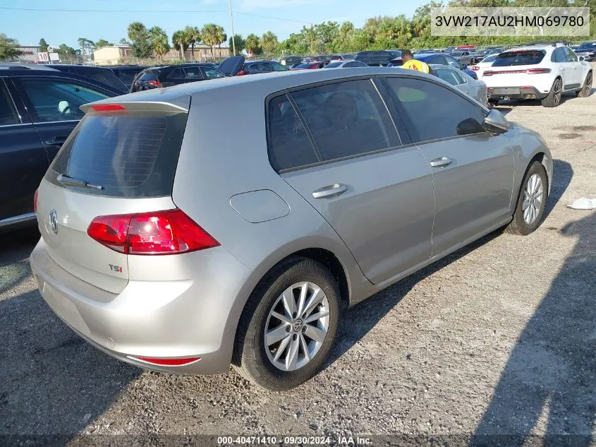 2017 Volkswagen Golf Tsi S 4-Door/Tsi Se 4-Door/Tsi Sel 4-Door/Tsi Wolfsburg Edition 4-Door VIN: 3VW217AU2HM069780 Lot: 40471410