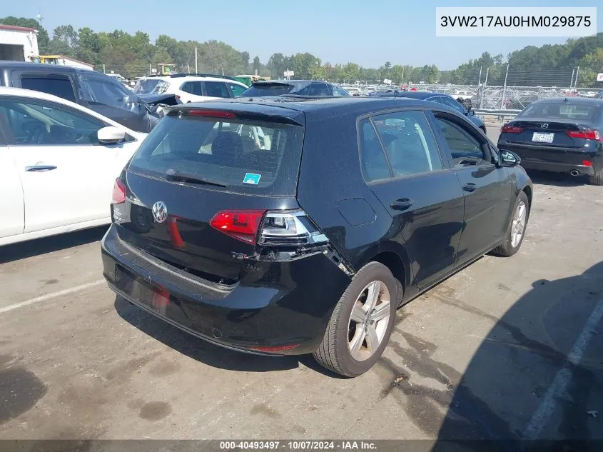 3VW217AU0HM029875 2017 Volkswagen Golf S/Wolfsburg/Se/Sel