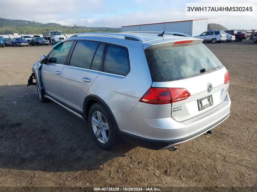 2017 Volkswagen Golf Alltrack Tsi S/Tsi Se/Tsi Sel VIN: 3VWH17AU4HM530245 Lot: 40728229