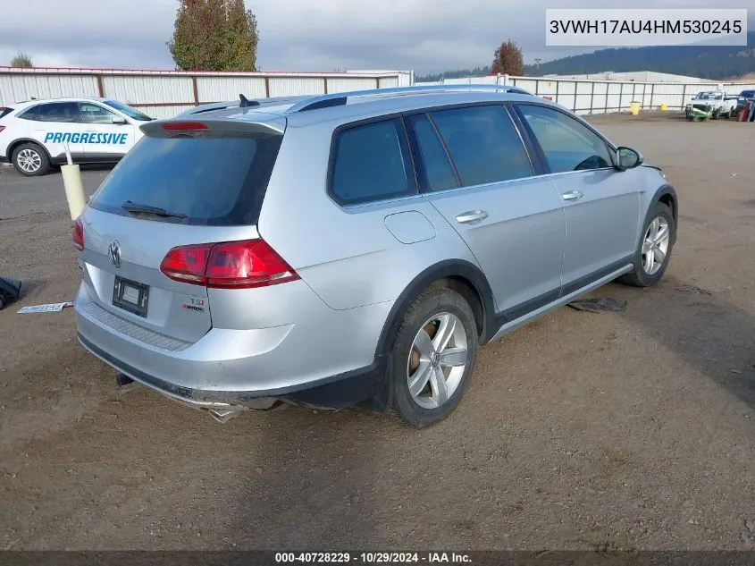 2017 Volkswagen Golf Alltrack Tsi S/Tsi Se/Tsi Sel VIN: 3VWH17AU4HM530245 Lot: 40728229