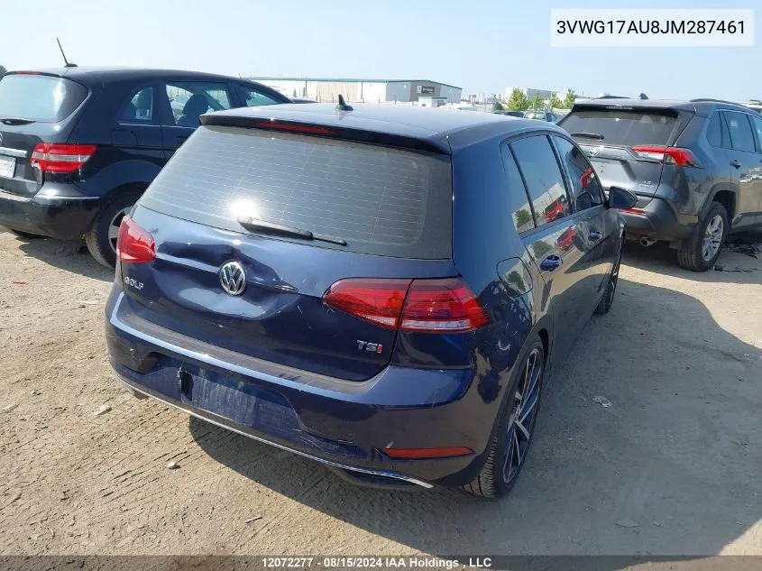 3VWG17AU8JM287461 2018 Volkswagen Golf