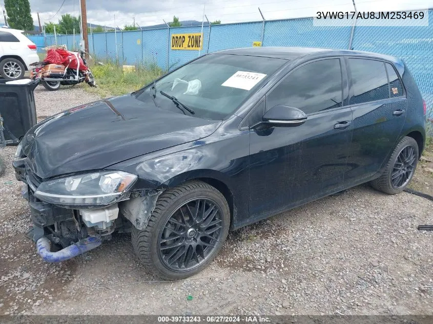 2018 Volkswagen Golf Tsi S/Tsi Se VIN: 3VWG17AU8JM253469 Lot: 39733243