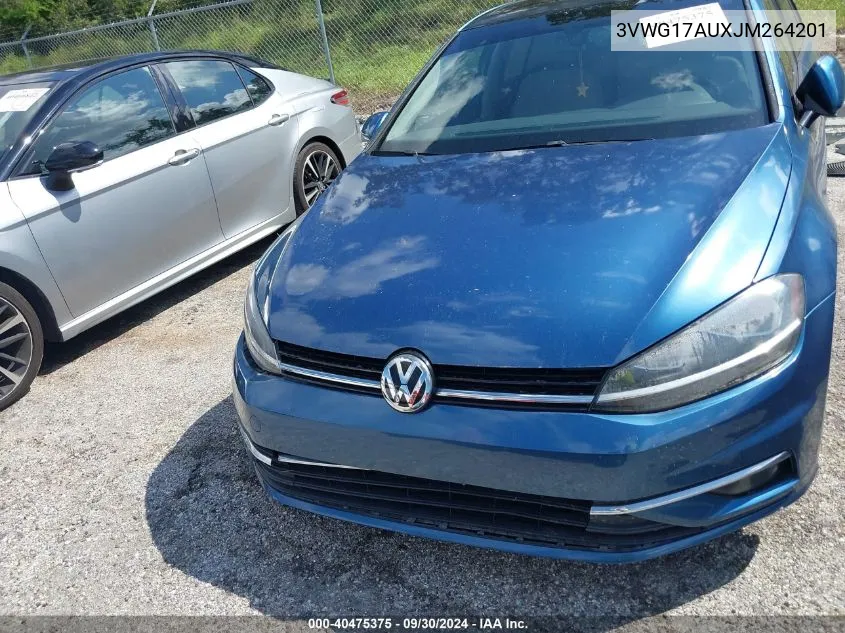 2018 Volkswagen Golf Tsi S/Tsi Se VIN: 3VWG17AUXJM264201 Lot: 40475375