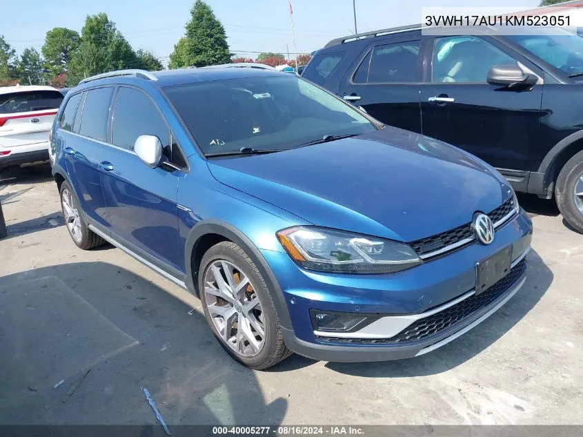 3VWH17AU1KM523051 2019 Volkswagen Golf Alltrack Tsi S/Tsi Se/Tsi Sel