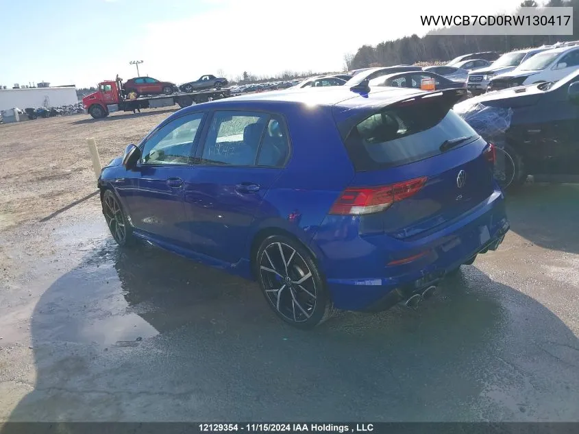 2024 Volkswagen Golf R VIN: WVWCB7CD0RW130417 Lot: 12129354