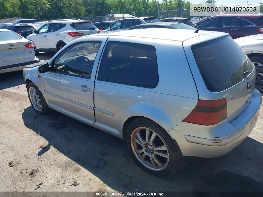 2001 Volkswagen Gti Gls VIN: 9BWDD61J014070503 Lot: 39536947