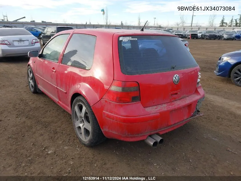 2003 Volkswagen Gti VIN: 9BWDE61JX34073084 Lot: 12153914