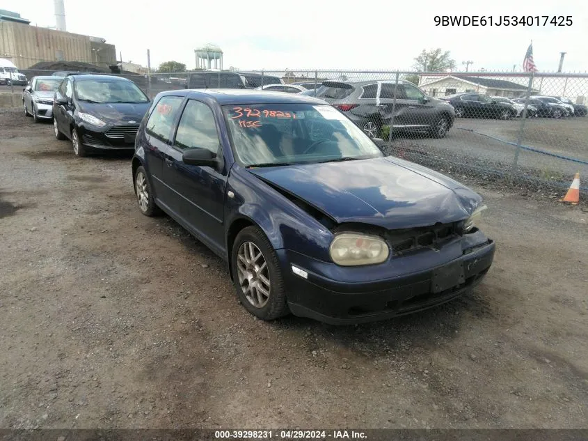 9BWDE61J534017425 2003 Volkswagen Gti 1.8T