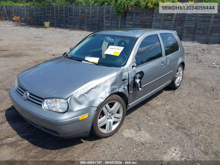 2003 Volkswagen Gti Vr6 VIN: 9BWDH61J034059444 Lot: 40031787