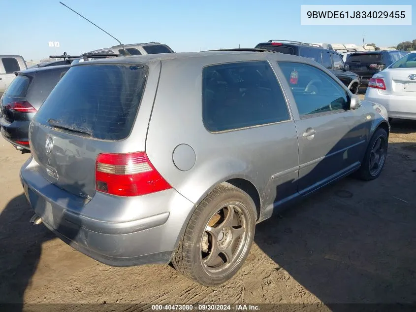 2003 Volkswagen Gti 1.8T VIN: 9BWDE61J834029455 Lot: 40473080