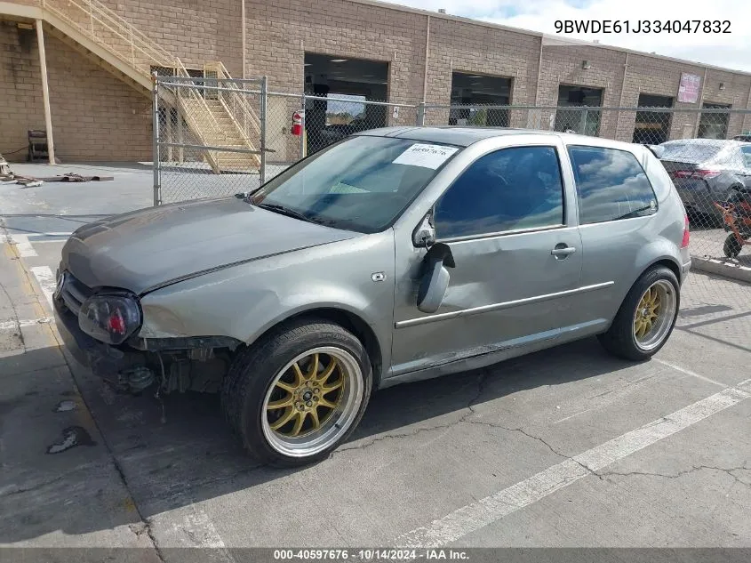 2003 Volkswagen Gti 1.8T VIN: 9BWDE61J334047832 Lot: 40597676