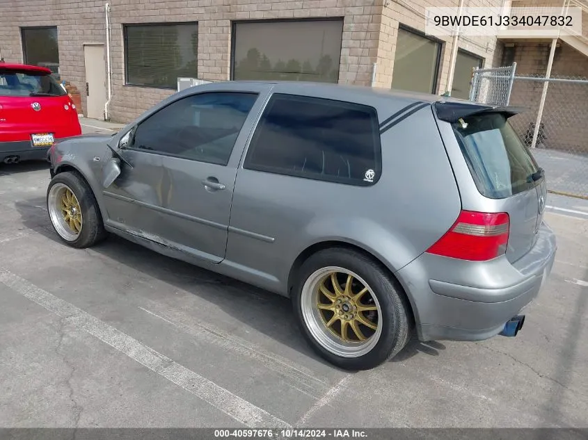 2003 Volkswagen Gti 1.8T VIN: 9BWDE61J334047832 Lot: 40597676