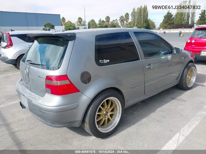 2003 Volkswagen Gti 1.8T VIN: 9BWDE61J334047832 Lot: 40597676