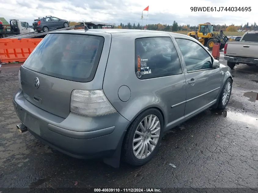 2004 Volkswagen Gti 1.8T VIN: 9BWDE61J744034695 Lot: 40839110