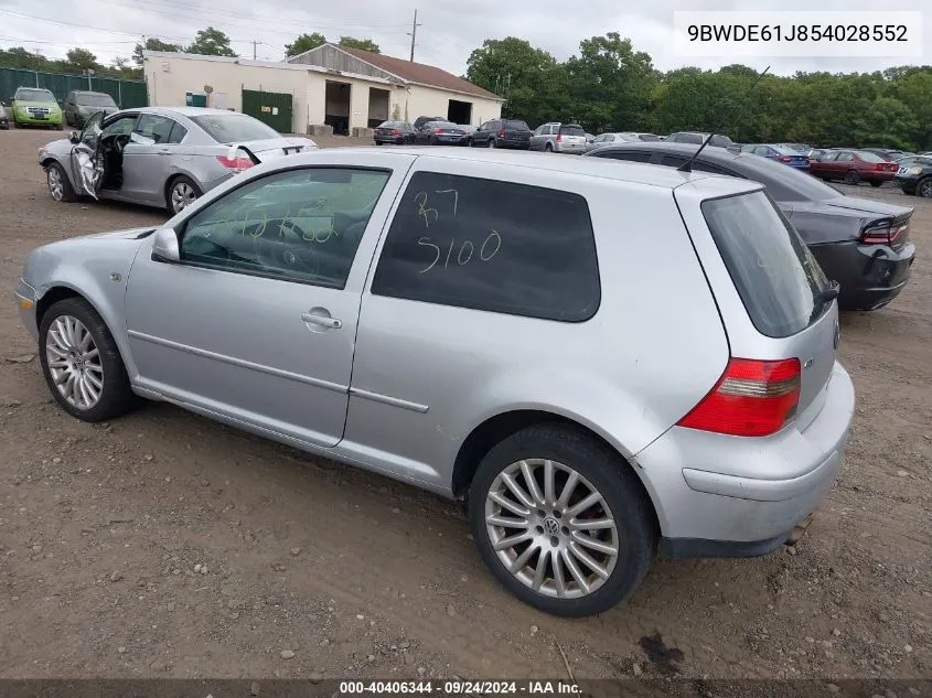 2005 Volkswagen Gti 1.8T VIN: 9BWDE61J854028552 Lot: 40406344