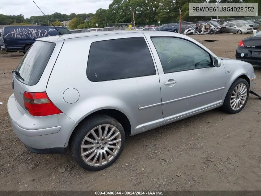 2005 Volkswagen Gti 1.8T VIN: 9BWDE61J854028552 Lot: 40406344