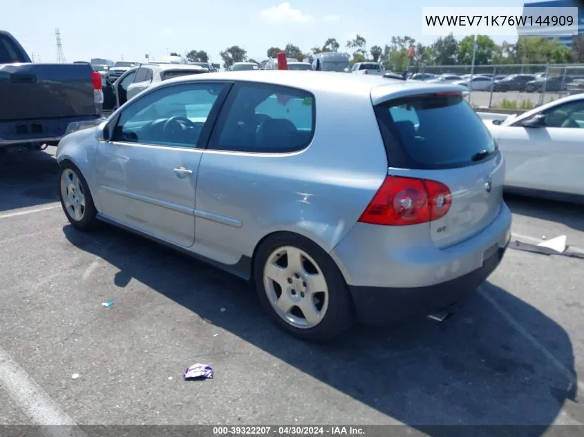 WVWEV71K76W144909 2006 Volkswagen Gti 2-Door