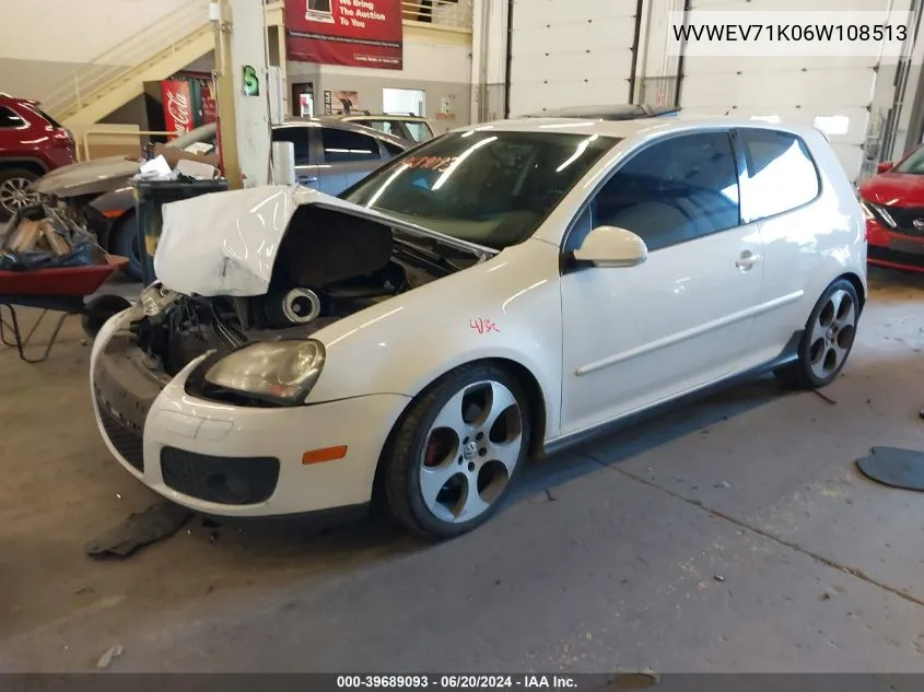 WVWEV71K06W108513 2006 Volkswagen Gti 2-Door