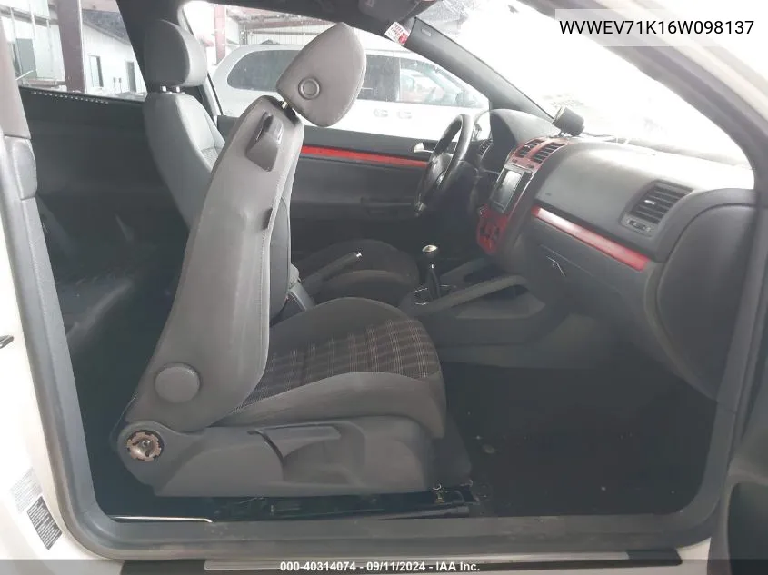 WVWEV71K16W098137 2006 Volkswagen Gti 2-Door