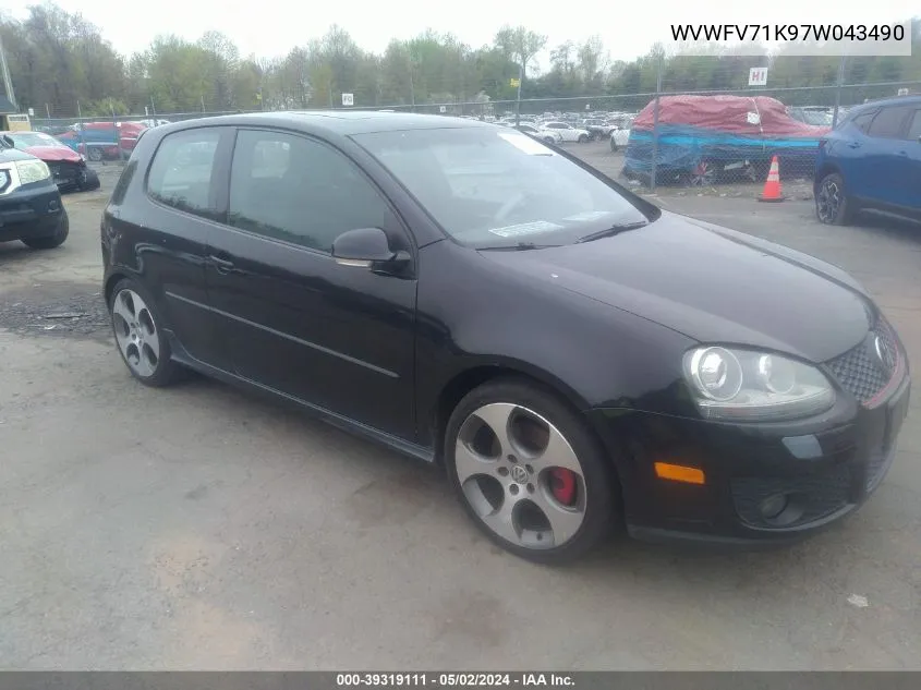 2007 Volkswagen Gti 2-Door VIN: WVWFV71K97W043490 Lot: 39319111