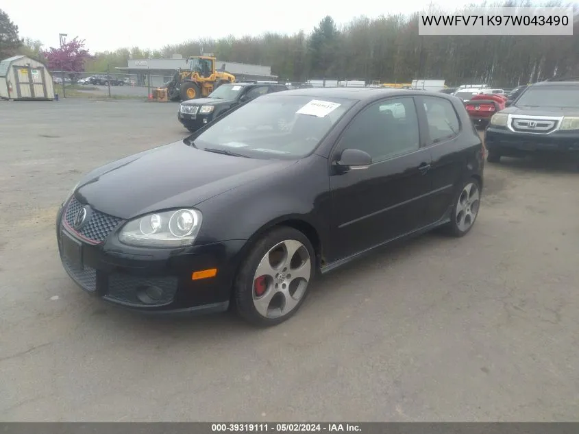 2007 Volkswagen Gti 2-Door VIN: WVWFV71K97W043490 Lot: 39319111