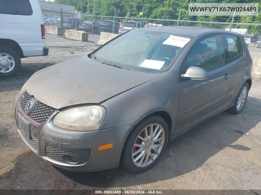 WVWFV71K67W024489 2007 Volkswagen Gti 2-Door/Fahrenheit