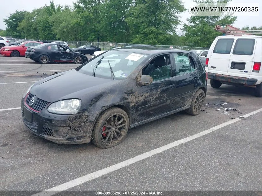 WVWHV71K77W260335 2007 Volkswagen Gti 4-Door