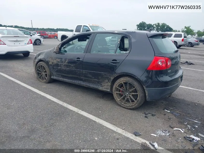 WVWHV71K77W260335 2007 Volkswagen Gti 4-Door