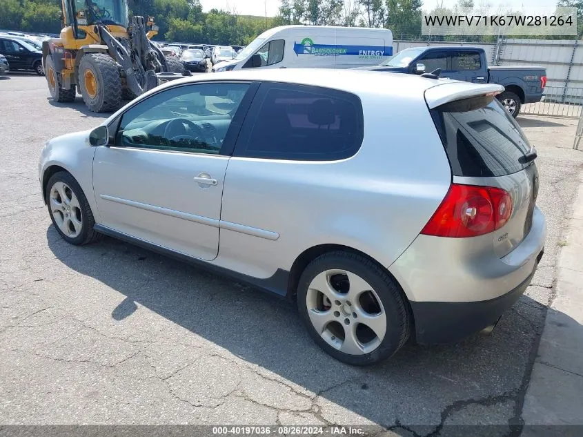 WVWFV71K67W281264 2007 Volkswagen Gti 2-Door