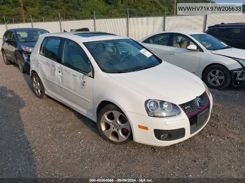 2007 Volkswagen Gti 4-Door VIN: WVWHV71K97W206633 Lot: 40264566