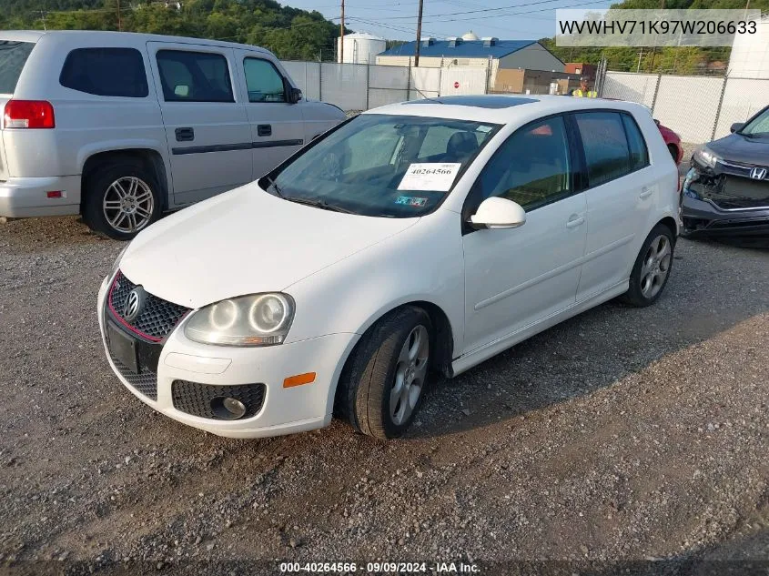 2007 Volkswagen Gti 4-Door VIN: WVWHV71K97W206633 Lot: 40264566