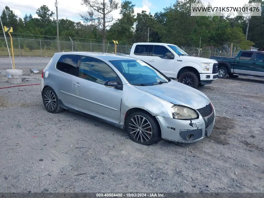 2007 Volkswagen Gti 2-Door VIN: WVWEV71K57W101476 Lot: 40504480