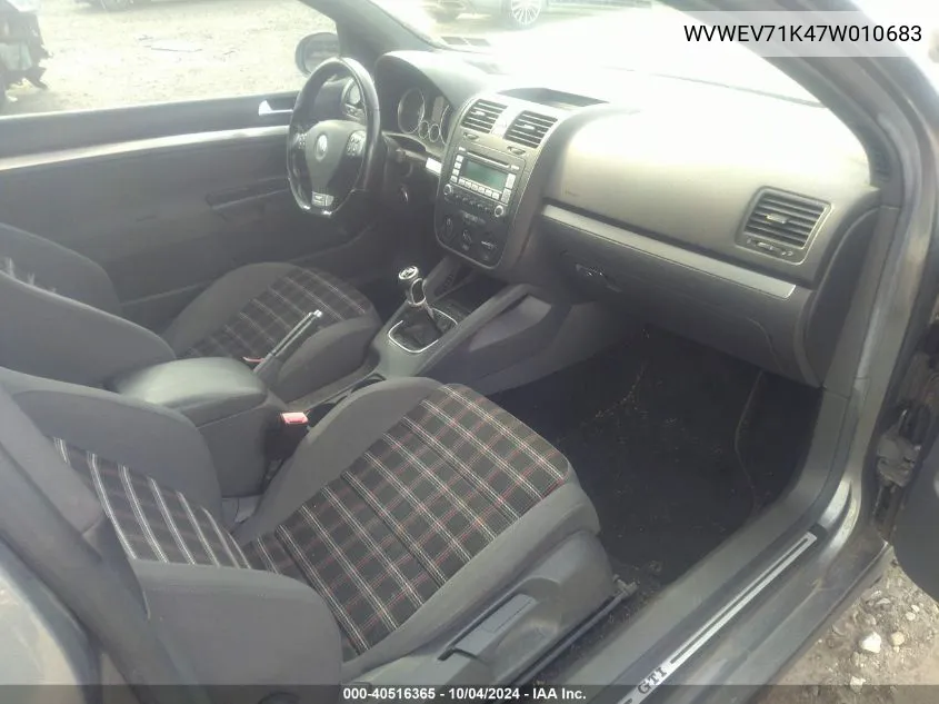 WVWEV71K47W010683 2007 Volkswagen Gti 2-Door