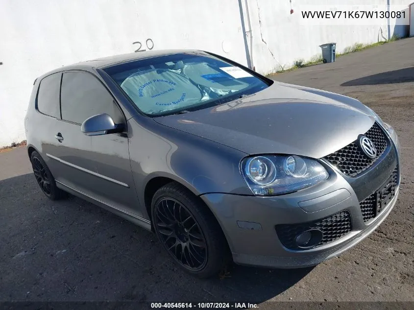 WVWEV71K67W130081 2007 Volkswagen Gti 2-Door