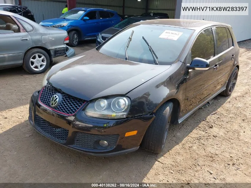 2008 Volkswagen Gti 4-Door VIN: WVWHV71KX8W283397 Lot: 40138262