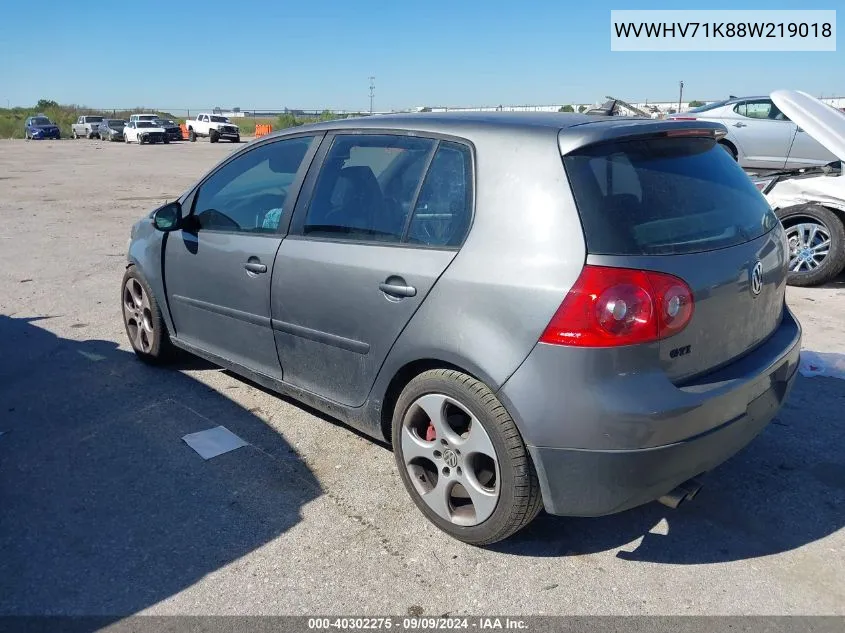 WVWHV71K88W219018 2008 Volkswagen Gti 4-Door