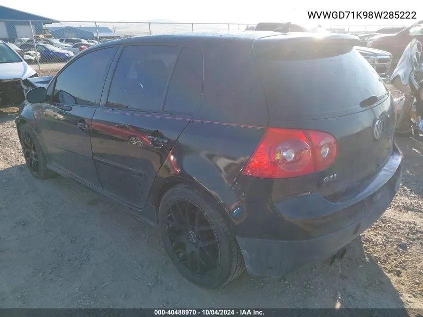 WVWGD71K98W285222 2008 Volkswagen Gti 4-Door