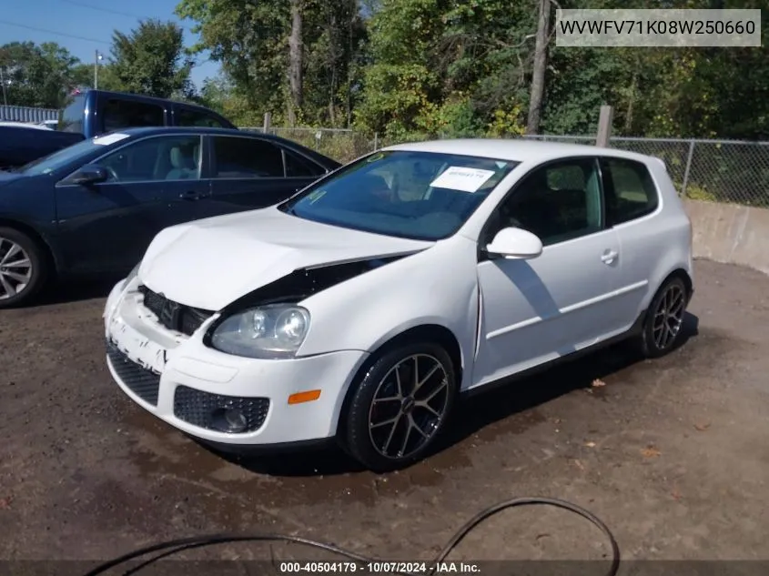 WVWFV71K08W250660 2008 Volkswagen Gti 2-Door