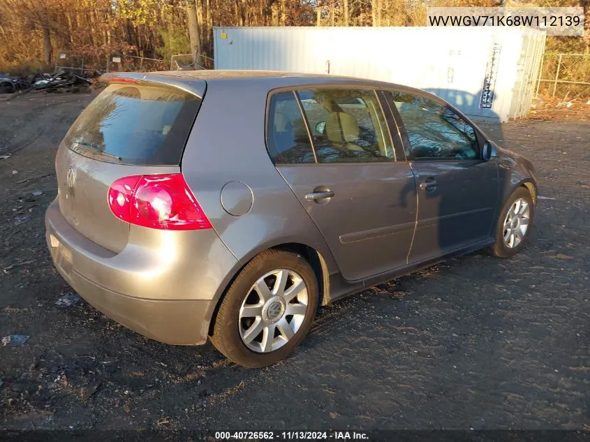 2008 Volkswagen Gti 4-Door/4-Door (M6) (Eop Cw 21/08) VIN: WVWGV71K68W112139 Lot: 40726562