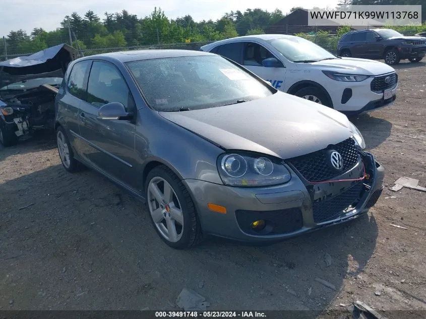 WVWFD71K99W113768 2009 Volkswagen Gti 2-Door