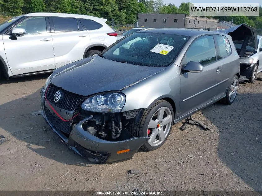 WVWFD71K99W113768 2009 Volkswagen Gti 2-Door