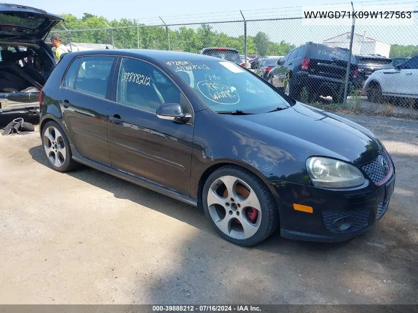 2009 Volkswagen Gti 4-Door VIN: WVWGD71K09W127563 Lot: 39888212