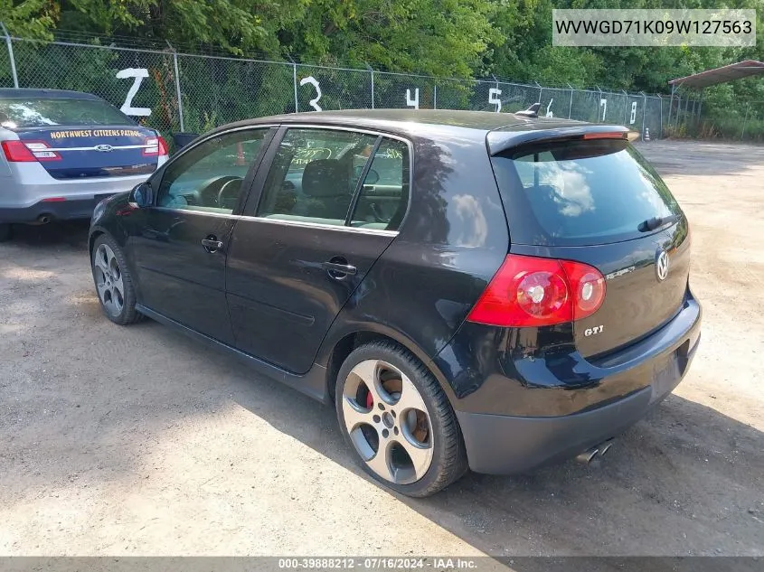 2009 Volkswagen Gti 4-Door VIN: WVWGD71K09W127563 Lot: 39888212