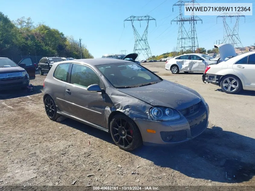 2009 Volkswagen Gti 2-Door VIN: WVWED71K89W112364 Lot: 40652161