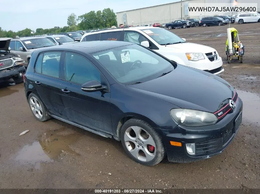 WVWHD7AJ5AW296400 2010 Volkswagen Gti 4-Door