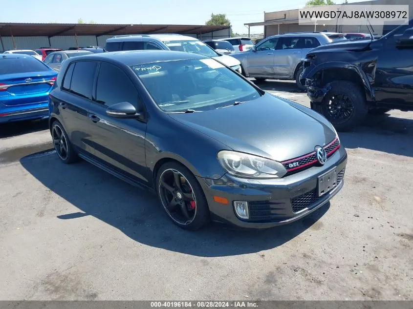 WVWGD7AJ8AW308972 2010 Volkswagen Gti 4-Door