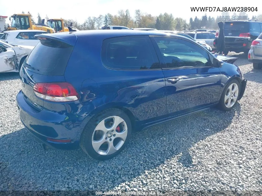 2010 Volkswagen Gti 2-Door VIN: WVWFD7AJ8AW238904 Lot: 40509849