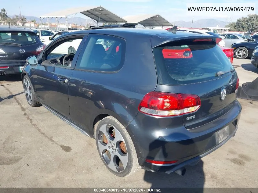 2010 Volkswagen Gti 2-Door VIN: WVWED7AJ1AW069479 Lot: 40549019